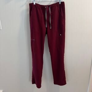 Figs Maroon Cairo Cargo Scrub Pants Size L